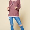 Oversized French Terry Hoodie: Comfy Long Sleeve Pullover